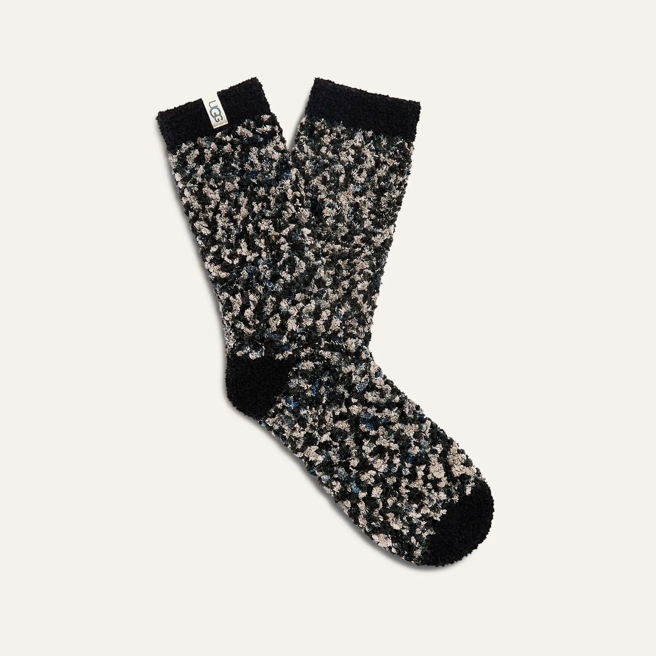 Women's Cozy Chenille Sock - BLACK / GREY