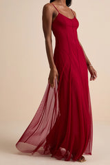 Atori Black Mesh Sleeveless Maxi Dress