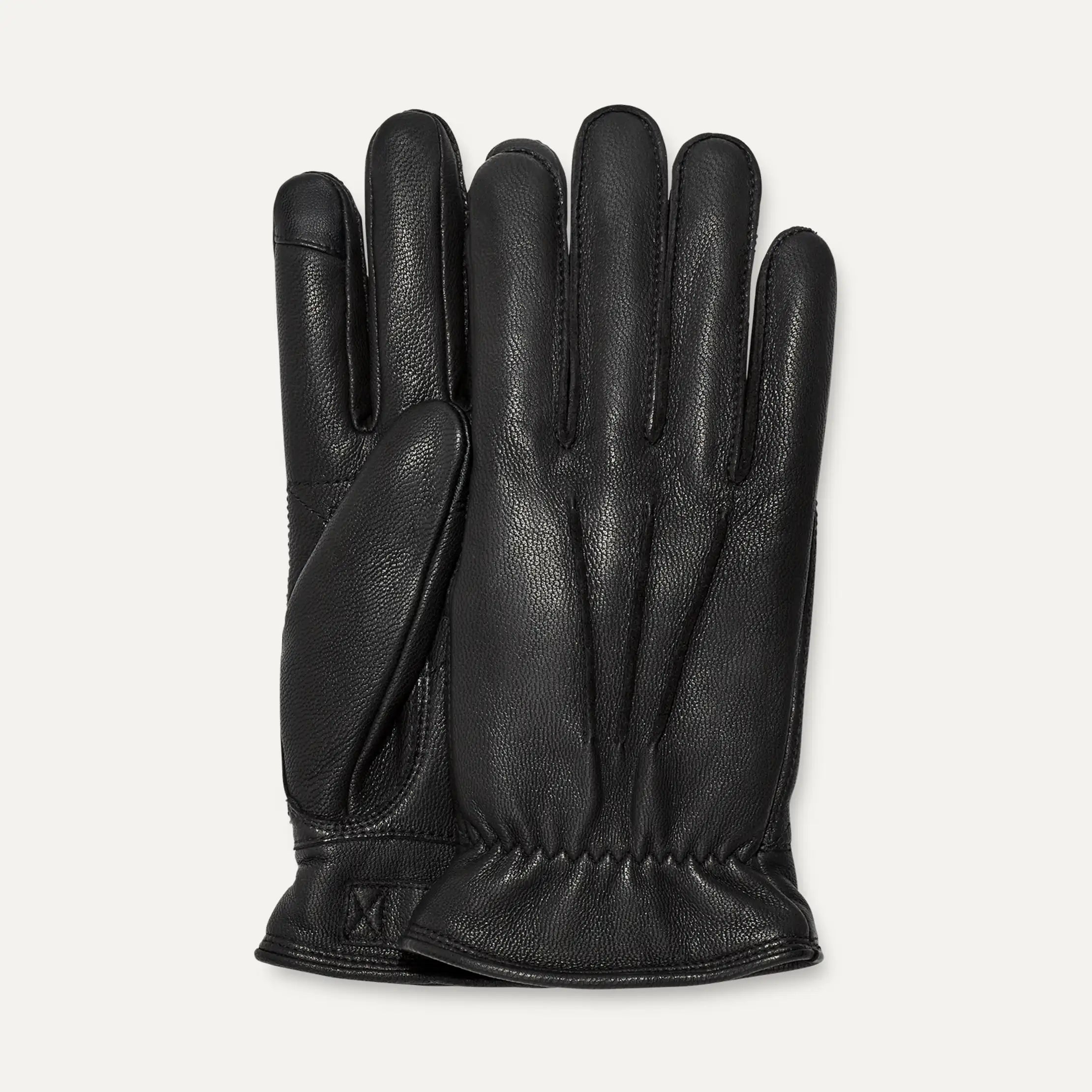 Men's 3 Point Leather Glove - BLACK