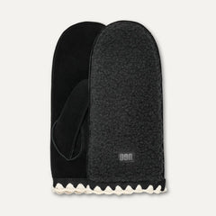 Women's UGGfluff Scalloped Mitten - BLACK