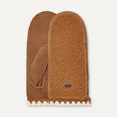 Women's UGGfluff Scalloped Mitten - CHESTNUT