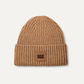 Men's Chunky Rib Beanie - CAMEL