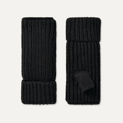 Women's Chunky Rib Fingerless Glove - BLACK