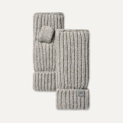 Women's Chunky Rib Fingerless Glove - COBBLE