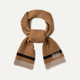 Men's Waffle Stripe Scarf - CHESTNUT MULTI