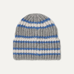 Kids' Chunky Rib Beanie - TURACO BLUE MULTI STRIPE