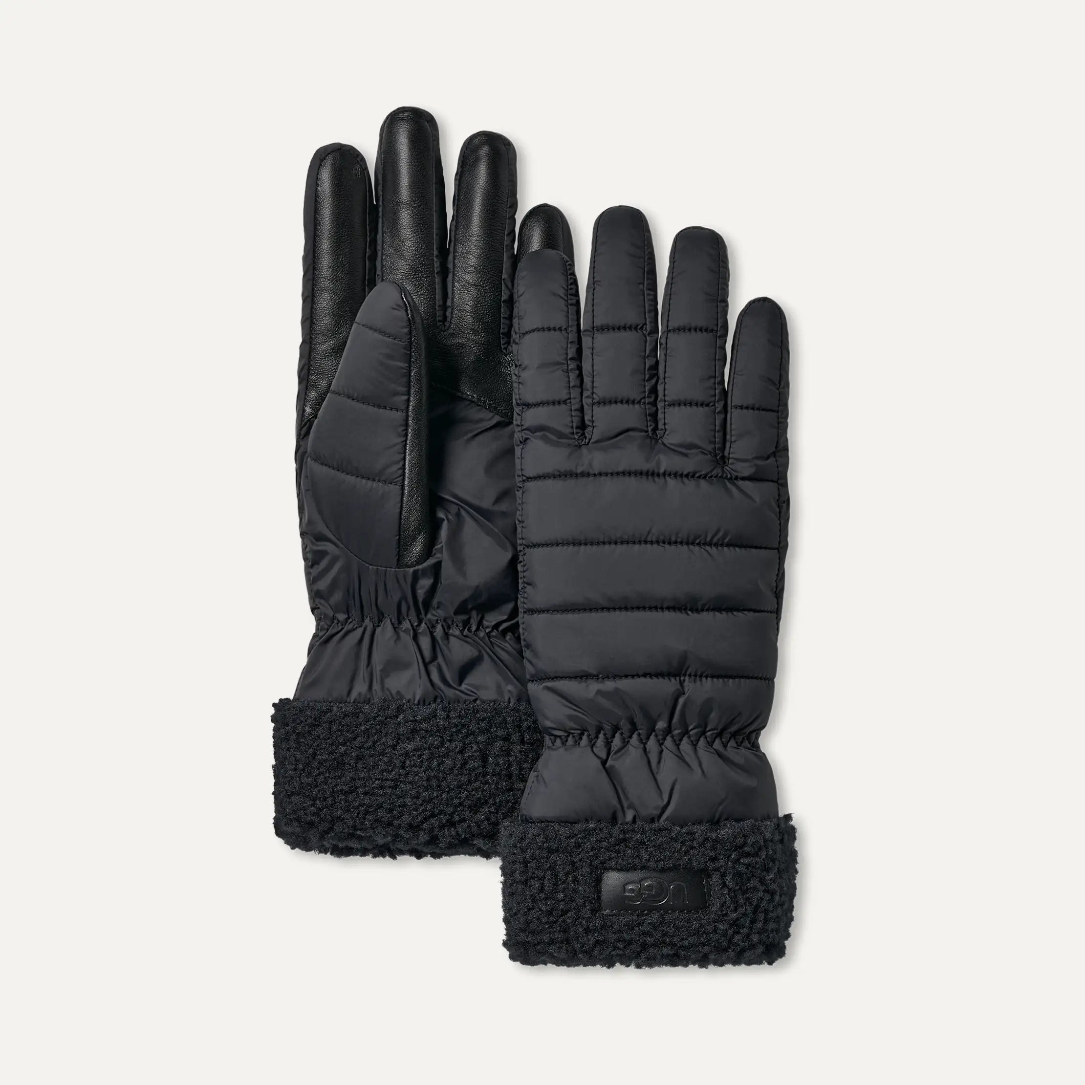 Women's AW UGGfluff Cuff Glove - BLACK