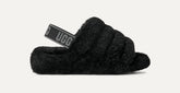 Women's Fluff Yeah Slide - BLACK / DARK SHADOW