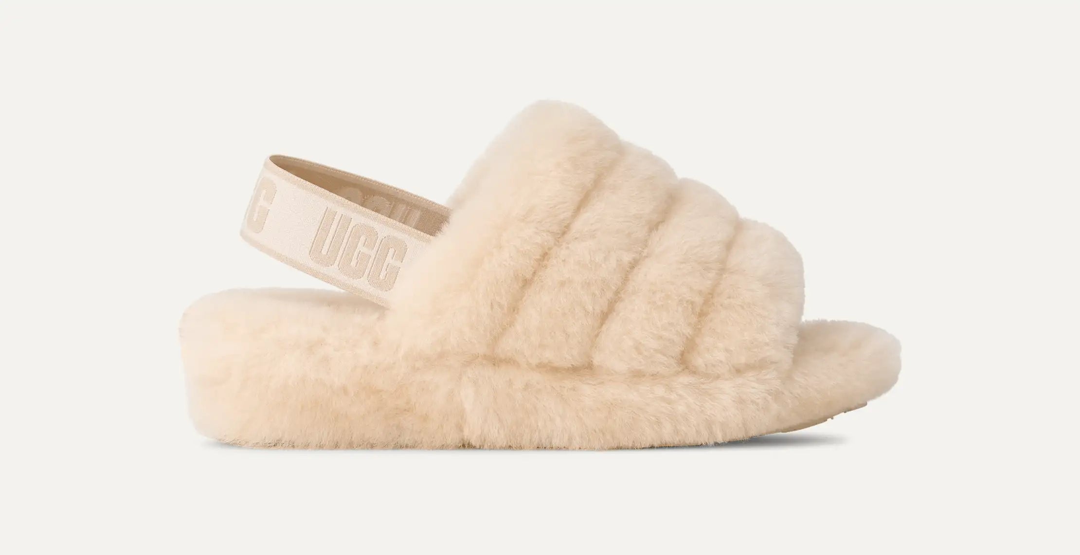 Women's Fluff Yeah Slide - NATURAL / SEA SALT