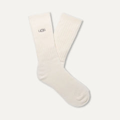 Men's Trey Rib Knit Crew - WHITE