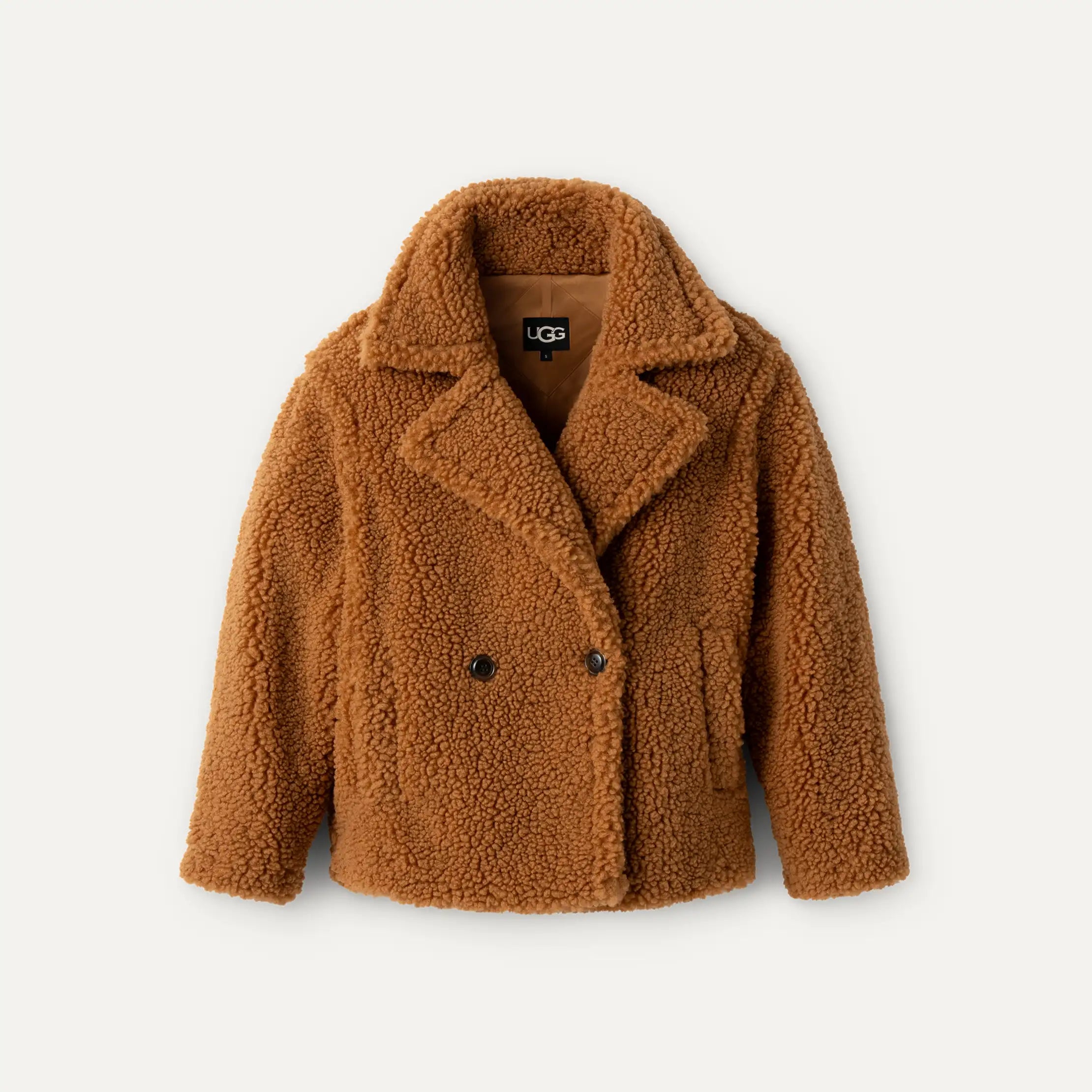 Women's Gertrude Short Teddy Coat - CHESTNUT