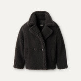 Women's Gertrude Short Teddy Coat - INK