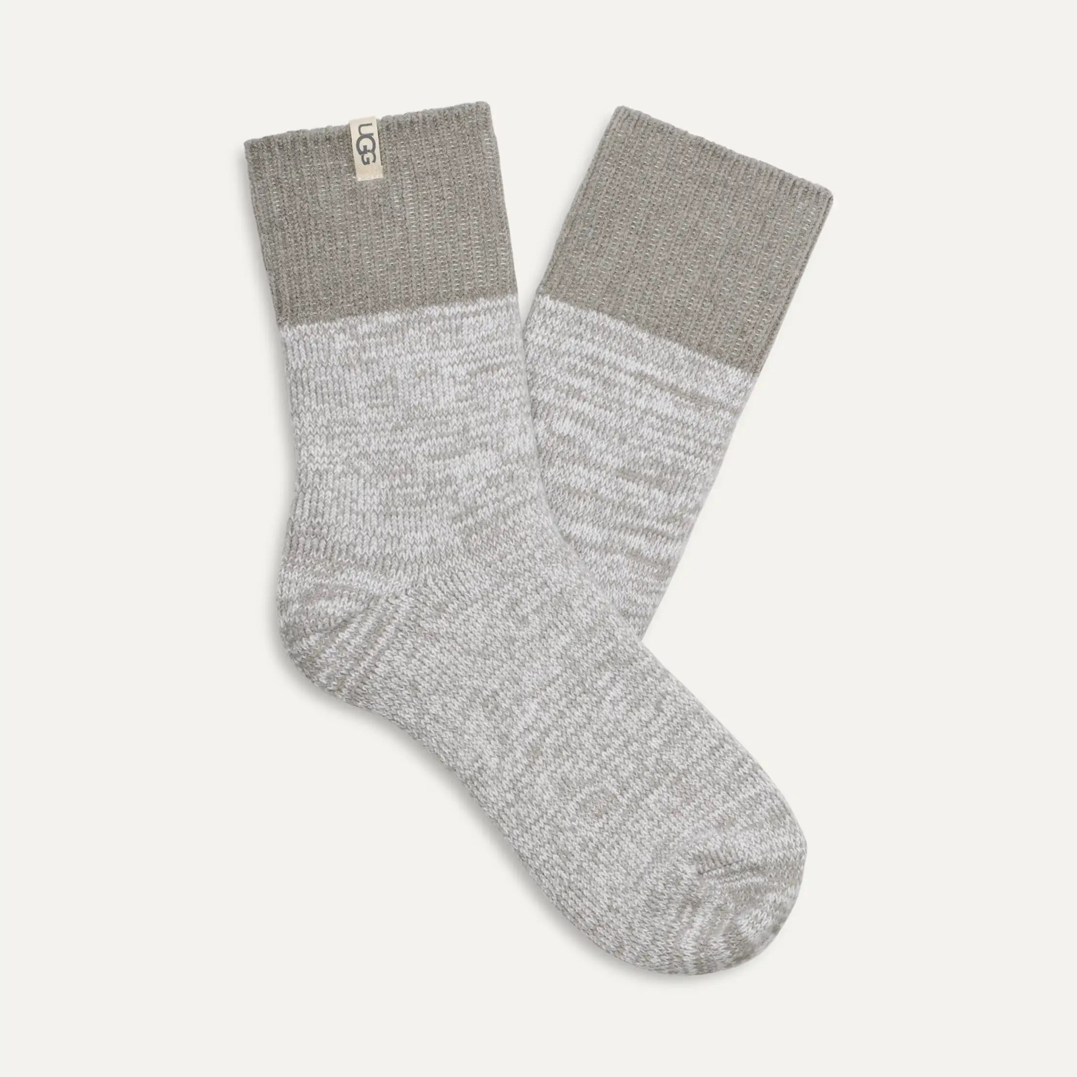 Women's Rib Knit Slouchy Quarter - SEAL