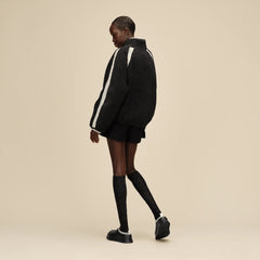 Women's Nikia Crochet UGGfluff Jacket - BLACK