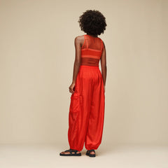 Women's Giavanni Balloon Cargo Pant - LOBSTER