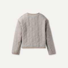 All Gender Sun Quilted Jacket - LIGHT GREY