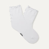 Women's Karsyn Lettuce Edge Quarter II - WHITE