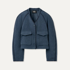 Women's Rina Button-Up Top - INDIGO HEATHER