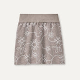 Women's Botanic Embroidered Skirt - OYSTER HEATHER
