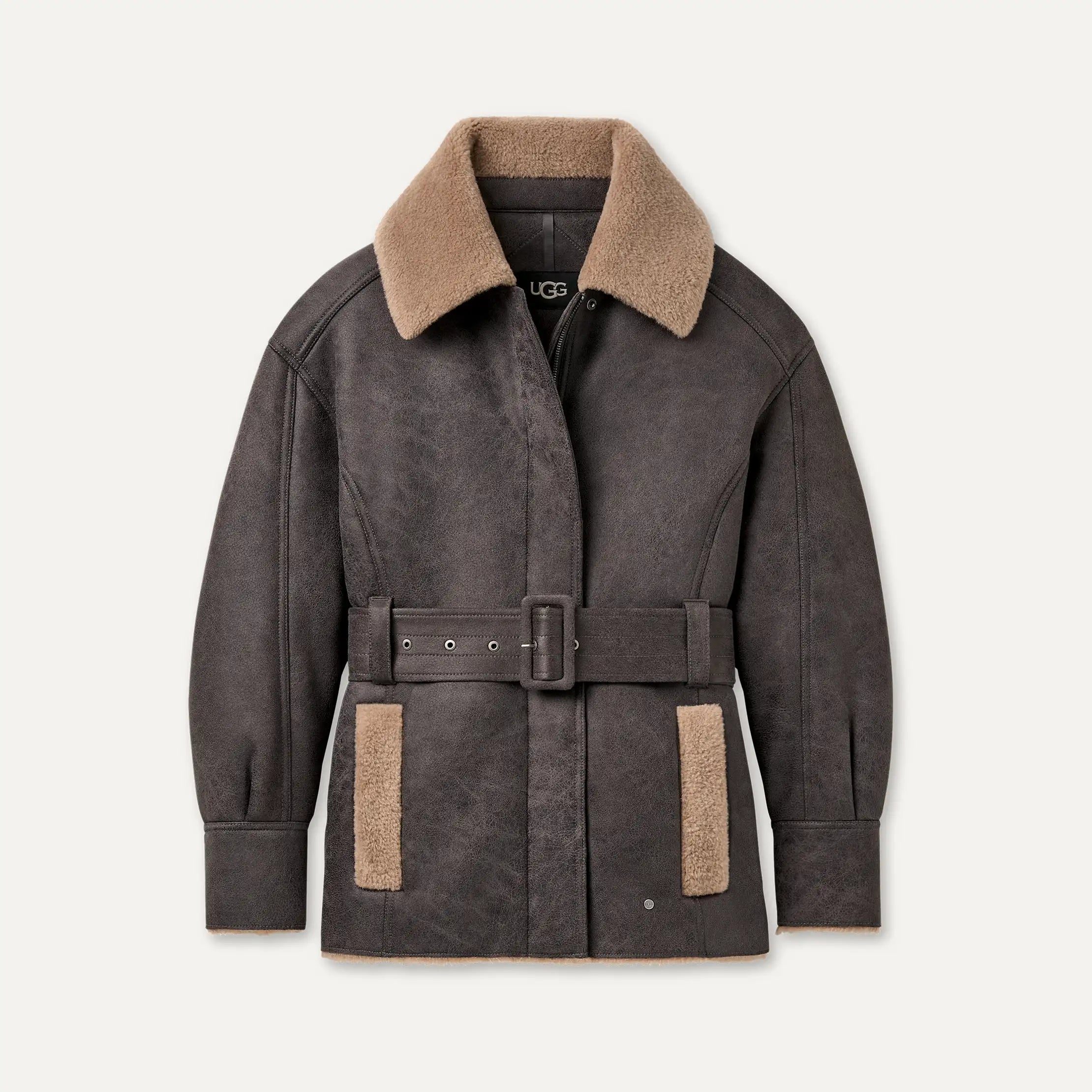 Women's Ensily Belted Jacket - OBSIDIAN