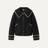Women's Nikia Collared Jacket - BLACK