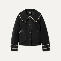 Women's Nikia Collared Jacket - BLACK