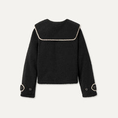 Women's Nikia Collared Jacket - BLACK