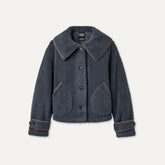 Women's Nikia Collared Jacket - EVE BLUE