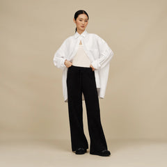 Women's Couria Straight-Leg Rib Pant - BLACK