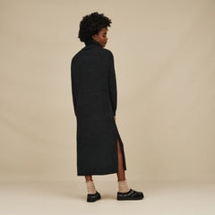 Women's Atlie Turtleneck Rib Dress - BLACK