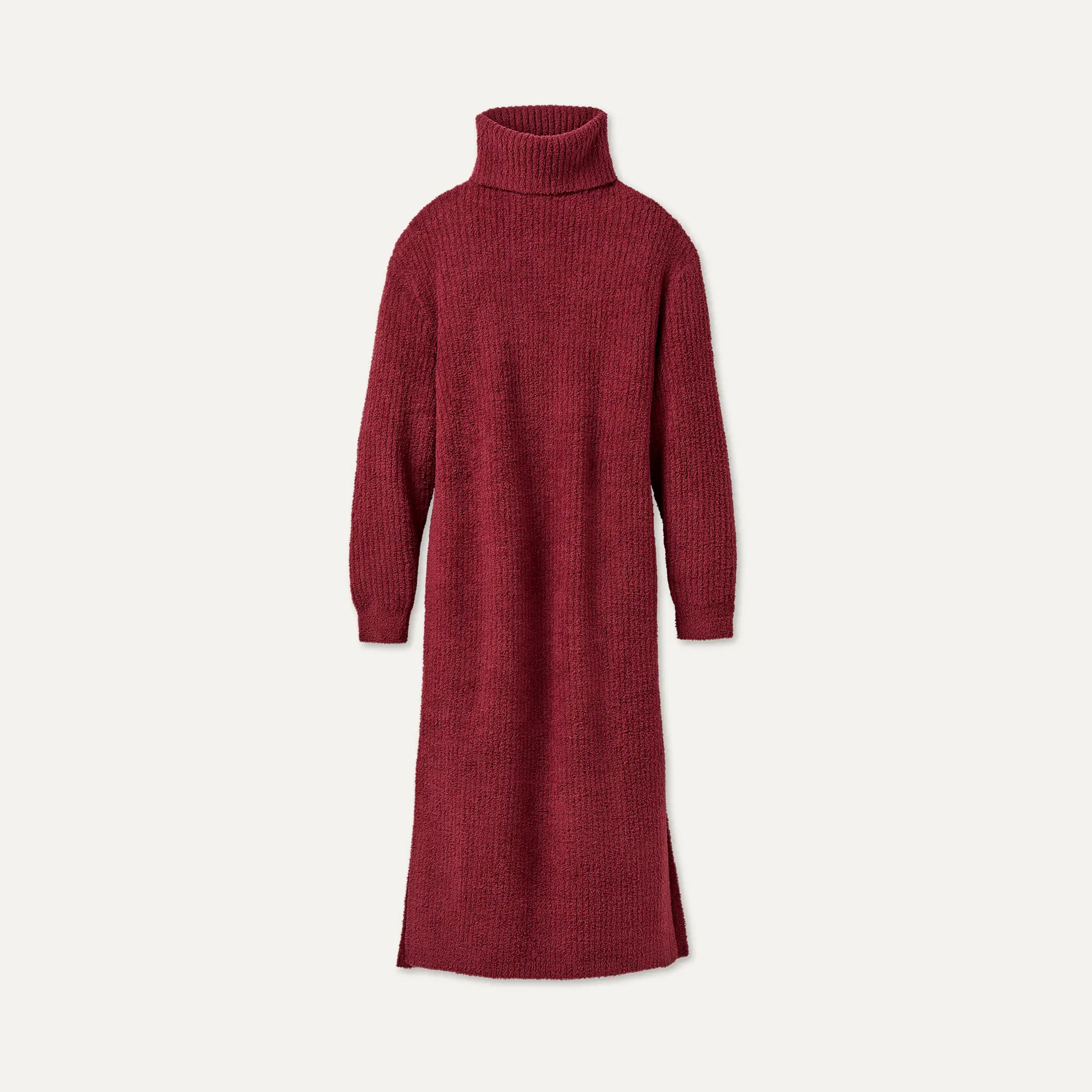 Women's Atlie Turtleneck Rib Dress - COFFEE BERRY