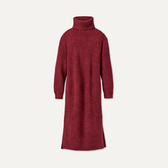 Women's Atlie Turtleneck Rib Dress - COFFEE BERRY