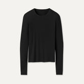 Women's Aidelene Long Sleeve Rib Tee - BLACK