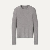 Women's Aidelene Long Sleeve Rib Tee - GREY HEATHER