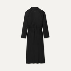 Women's Myra Rib Robe - BLACK