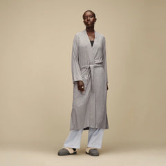 Women's Myra Rib Robe - GREY HEATHER