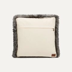 Home Sheepskin Pillow - GREY