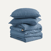Home Devon Texture Comf Set F/Q - TAHOE BLUE