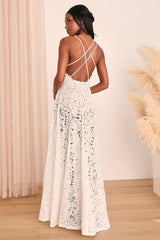 Love of Details White Lace Maxi Dress