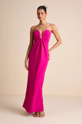Thula Dark Olive Cutout U-Bar Column Maxi Dress
