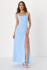 Remarkable Arrival Navy Blue Sleeveless Maxi Dress