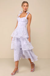 Glamorous Sweetie Sage Burnout Tie-Strap Bustier Midi Dress