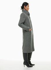 The Cocoon Long Coat - Wool Cashmere - HEATHER DARK GREY