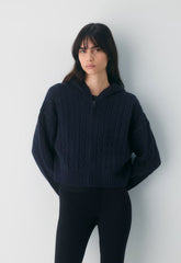 Octavia Zip Hoodie - ADMIRAL