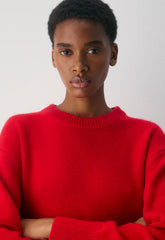 Plush Cashmere Compile Sweater - FLASHING RED