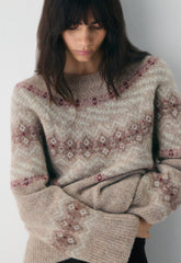 Harlow Sweater - HTHR STN GR /MULTI