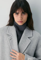 The Slouch™ Coat - Soft Wool Cashmere - HEATHER LIGHT GREY