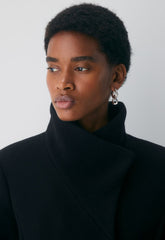 The Connor Long Coat - Soft Wool Cashmere - BLACK