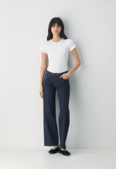 Denim Forum Pam Super Lo-Rise Wide Jean - NO-STRESS DARK BLUE