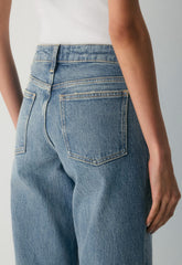 Denim Forum Pam Super Lo-Rise Wide Jean - VINTAGE MEDIUM BLUE